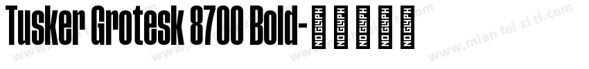 Tusker Grotesk 8700 Bold字体转换